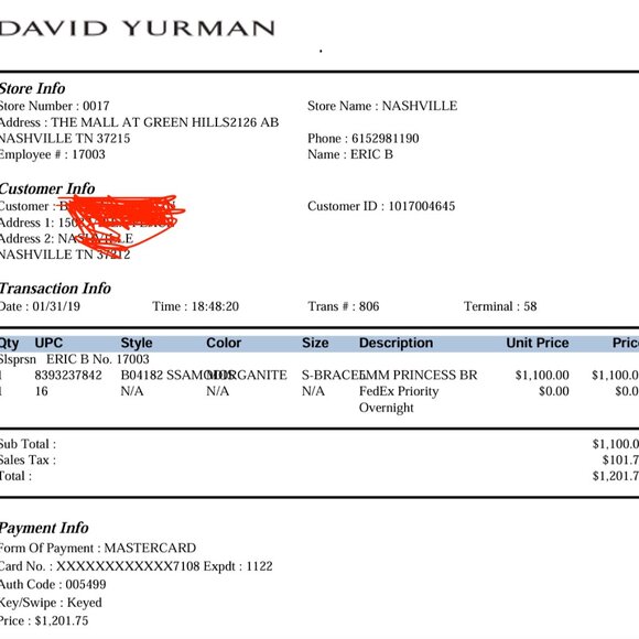 Authentic David Yurman 5mm Cable Morganite Bracelet, with receipt! - Picture 9 of 9